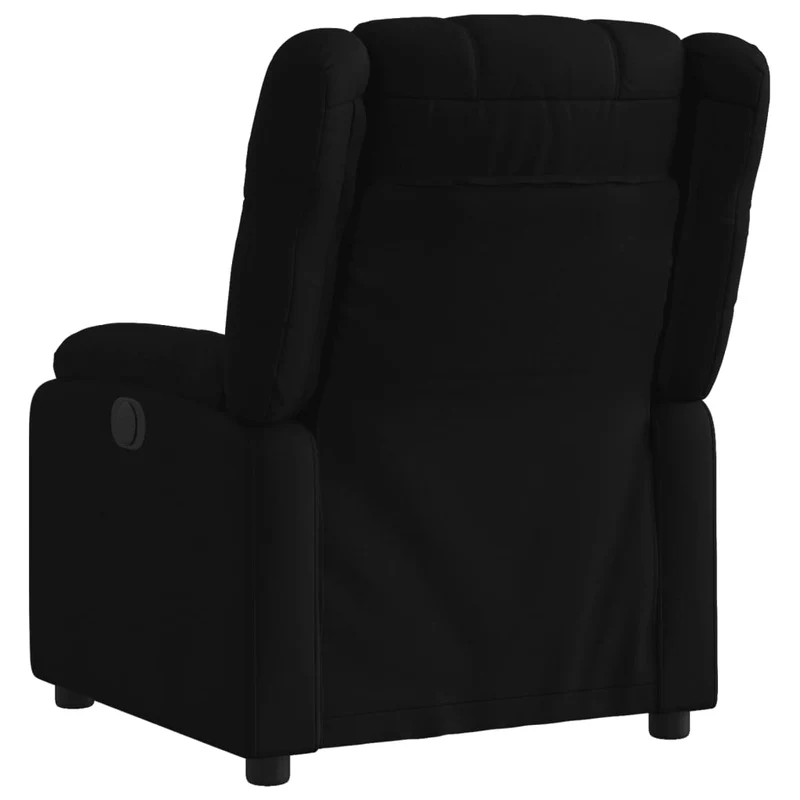 Fauteuil relax TV rembourrage confortable fonction d'inclinaison manuelle en tissu noir DEC028109