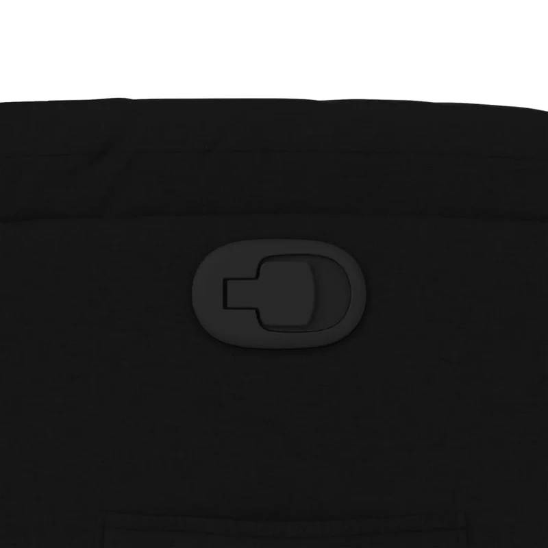 Fauteuil relax TV rembourrage confortable fonction d'inclinaison manuelle en tissu noir DEC028109