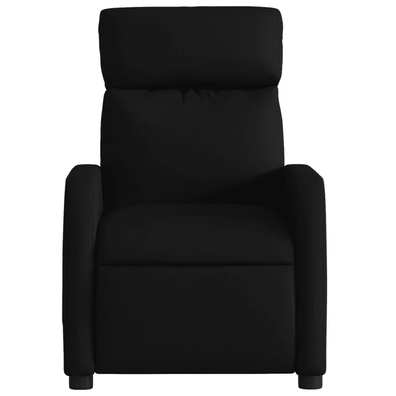 Fauteuil relax TV rembourrage confortable fonction d'inclinaison manuelle en tissu noir DEC028096