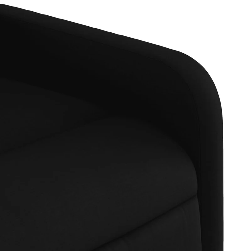 Fauteuil relax TV rembourrage confortable fonction d'inclinaison manuelle en tissu noir DEC028096