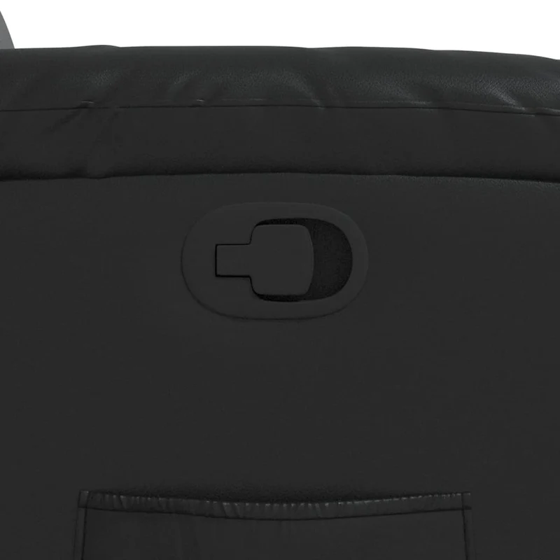 Fauteuil relax TV rembourrage confortable fonction d'inclinaison manuelle en PVC noir DEC028081