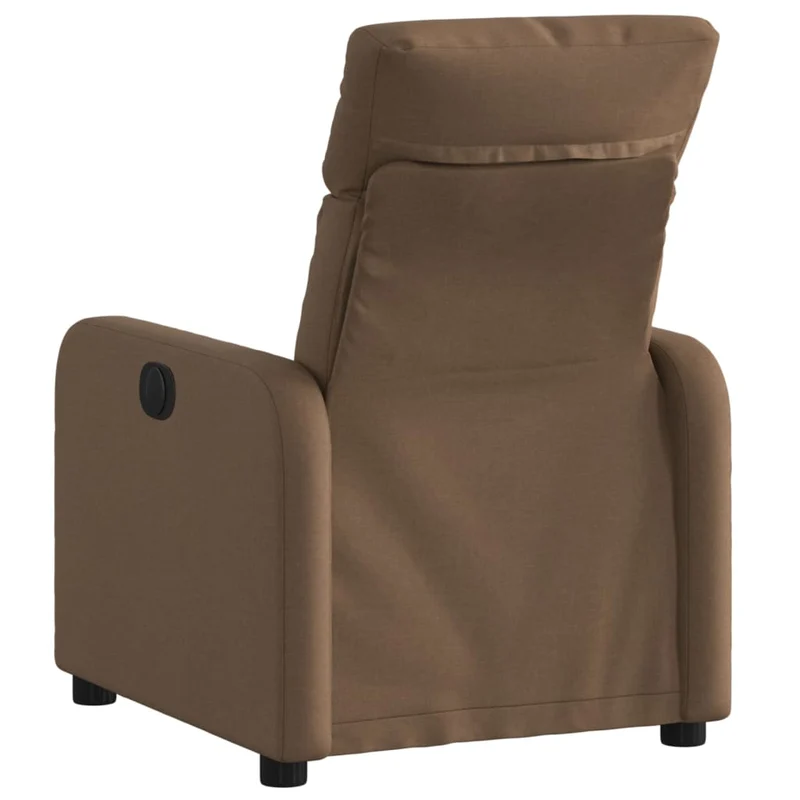 Fauteuil relax TV rembourrage confortable fonction d'inclinaison manuelle en tissu marron DEC028059
