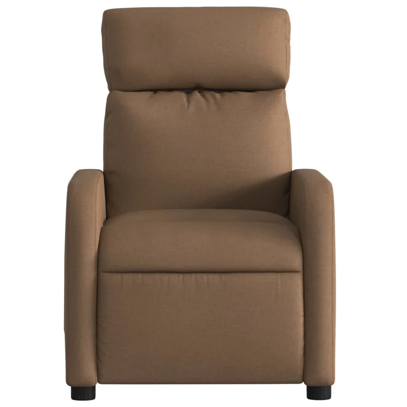 Fauteuil relax TV rembourrage confortable fonction d'inclinaison manuelle en tissu marron DEC028059