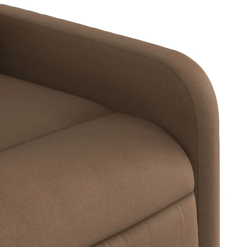 Fauteuil relax TV rembourrage confortable fonction d'inclinaison manuelle en tissu marron DEC028059