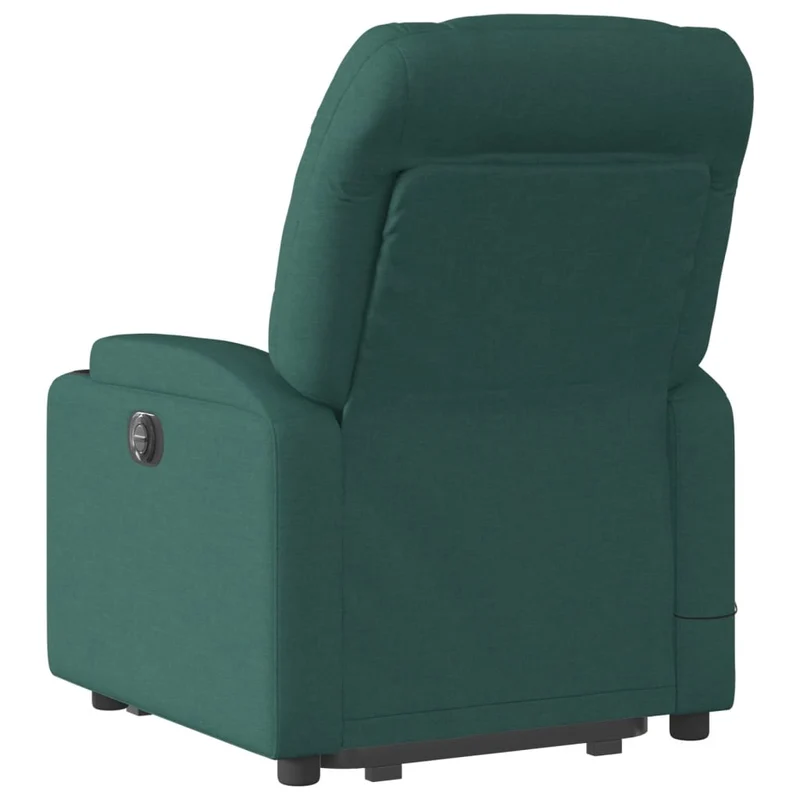Fauteuil de relaxation fonction massage et inclinable en tissu vert foncé DEC027875
