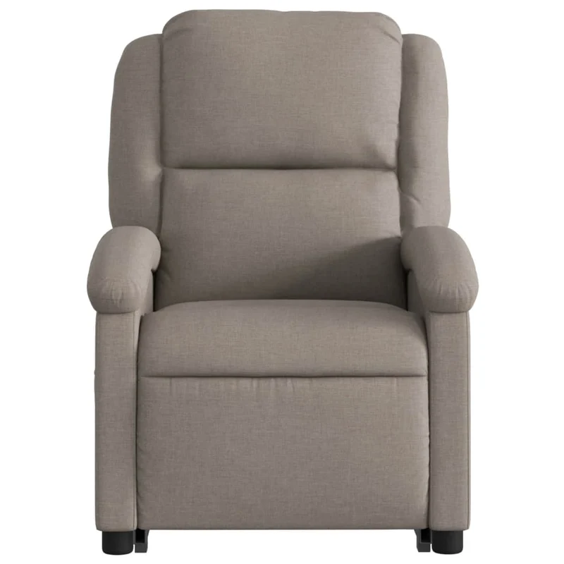 Fauteuil de relaxation fonction massage et inclinable en tissu taupe DEC027864