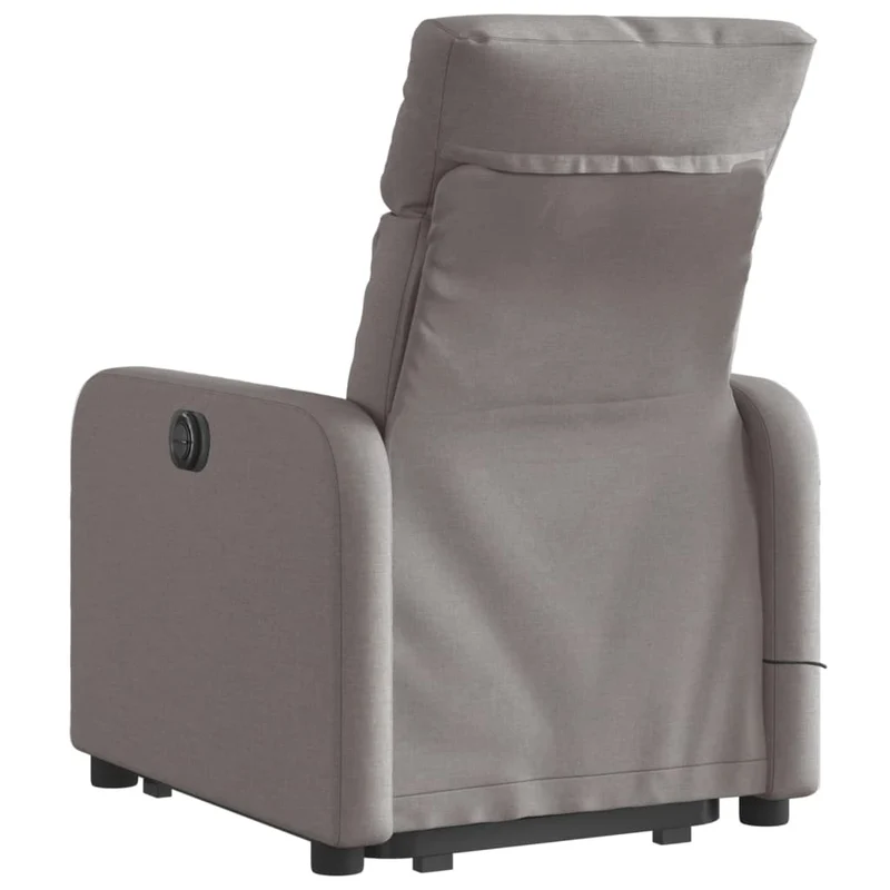Fauteuil de relaxation fonction massage et inclinable fonction de levage électrique en tissu taupe DEC027863