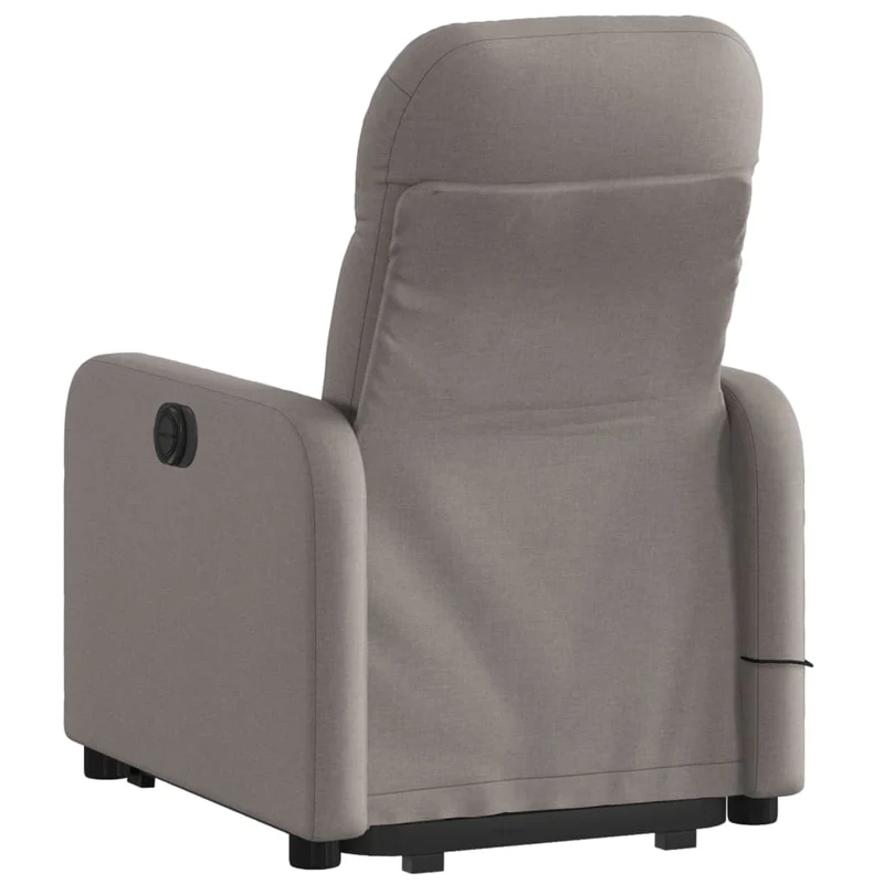 Fauteuil de relaxation fonction massage et inclinable fonction de levage électrique en tissu taupe DEC027862