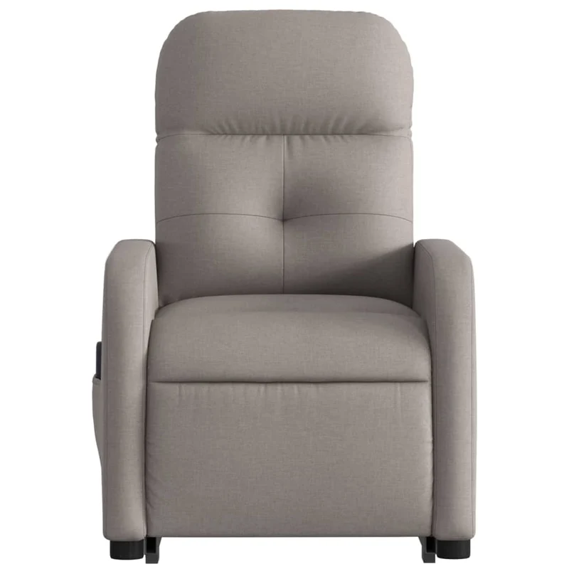 Fauteuil de relaxation fonction massage et inclinable fonction de levage électrique en tissu taupe DEC027862