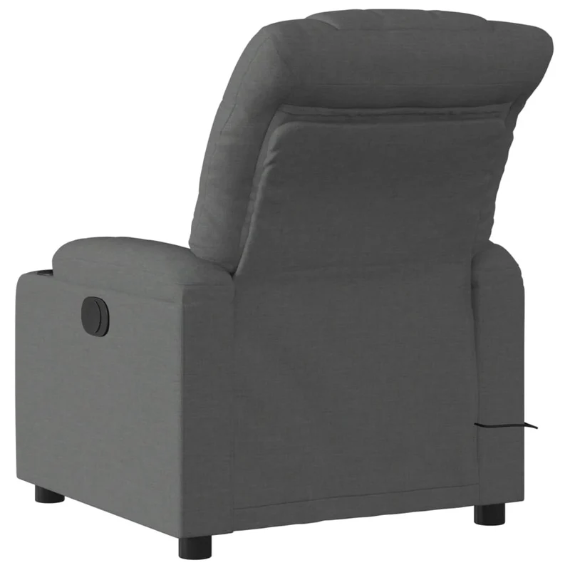 Fauteuil de relaxation TV fonction d'inclinaison manuelle en tissu gris foncé DEC026958