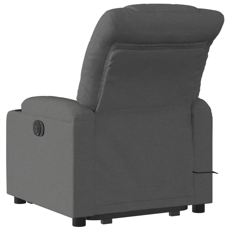 Fauteuil de relaxation TV fonction massage inclinable fonction de levage électrique en tissu gris foncé DEC026945