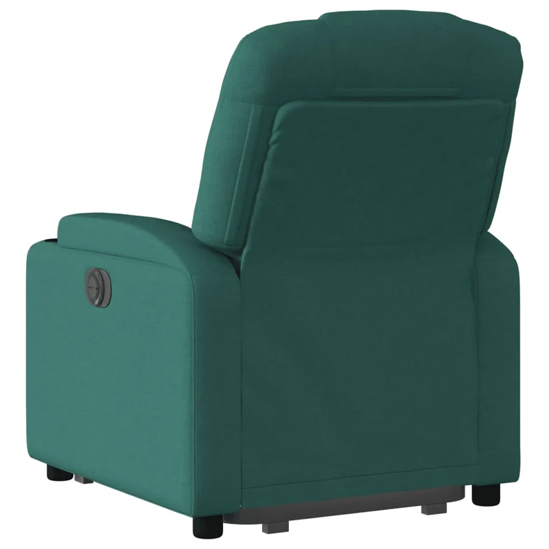 Fauteuil relax TV fonction de levage électrique très confortable en tissu vert foncé DEC028608