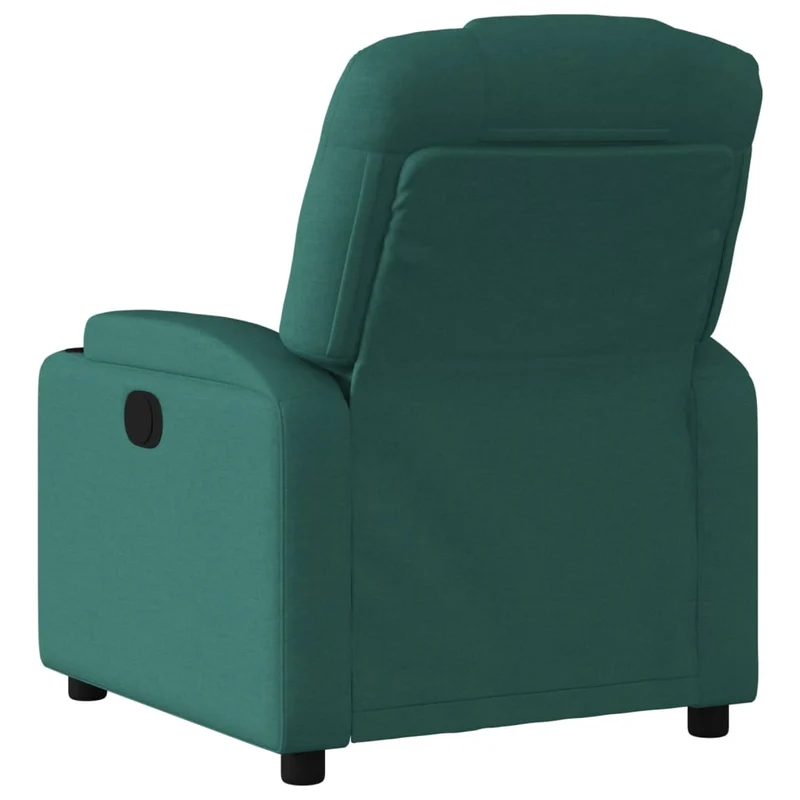 Fauteuil relax TV fonction d'inclinaison électrique très confortable en tissu vert foncé DEC028599