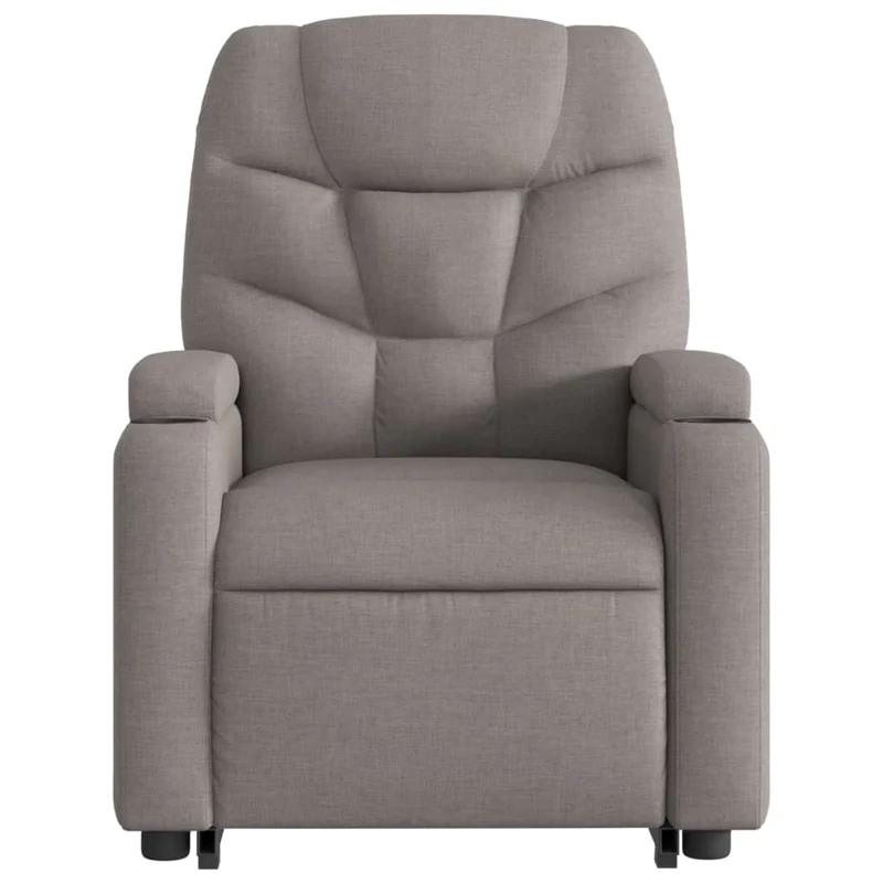 Fauteuil relax TV fonction de levage électrique très confortable en tissu taupe DEC028587