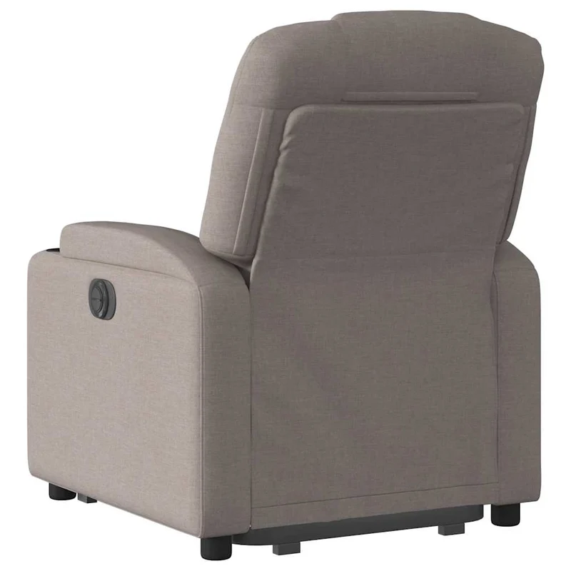 Fauteuil relax TV fonction de levage électrique très confortable en tissu taupe DEC028583
