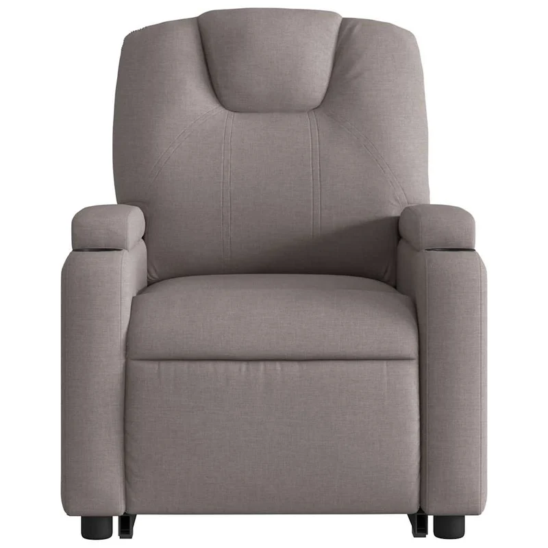 Fauteuil relax TV fonction de levage électrique très confortable en tissu taupe DEC028583