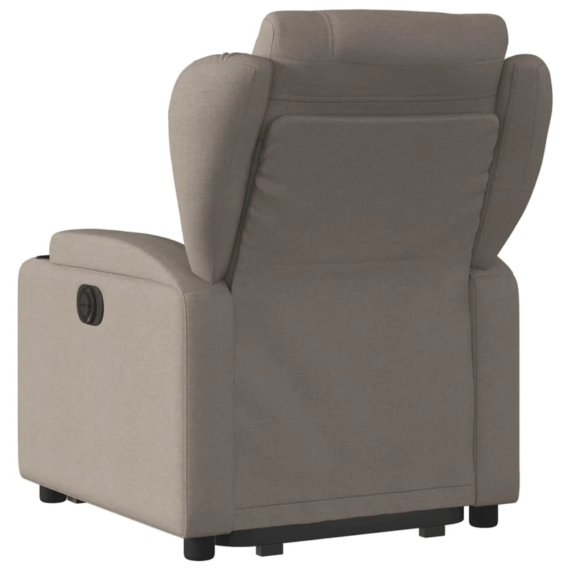 Fauteuil relax TV fonction de levage électrique très confortable en tissu taupe DEC028574