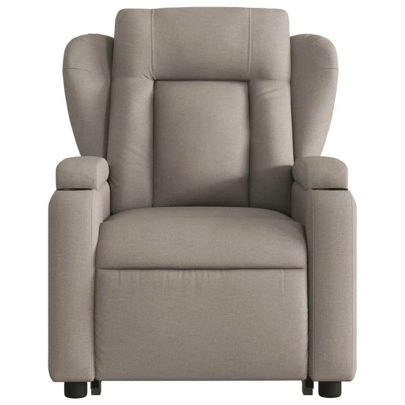 Fauteuil relax TV fonction de levage électrique très confortable en tissu taupe DEC028574