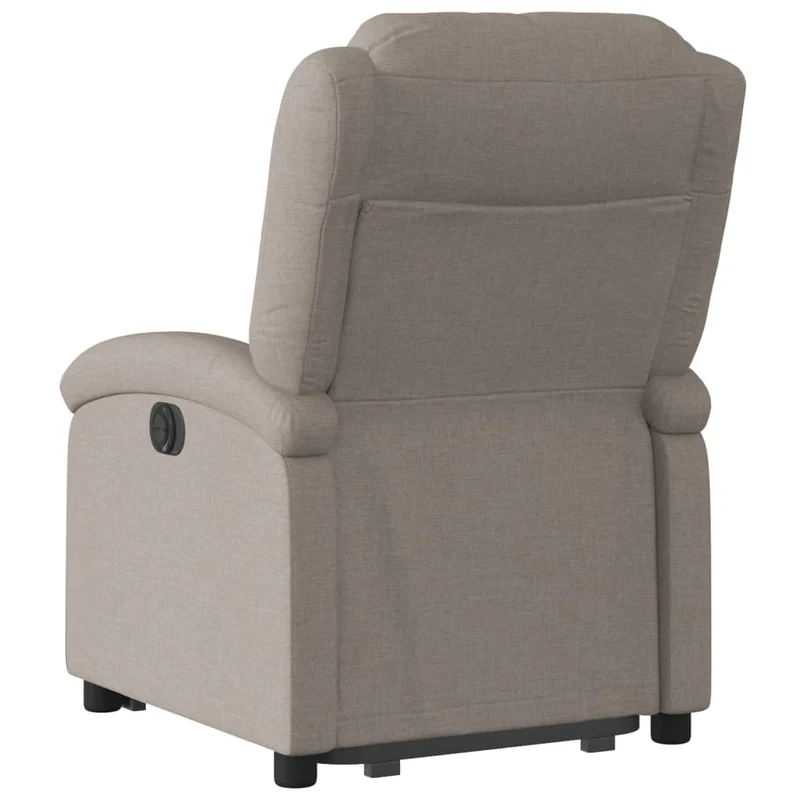 Fauteuil relax TV fonction de levage électrique très confortable en tissu taupe DEC028573