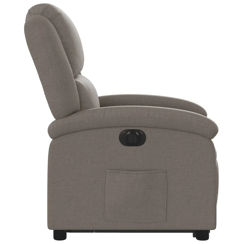 Fauteuil relax TV fonction de levage électrique très confortable en tissu taupe DEC028573
