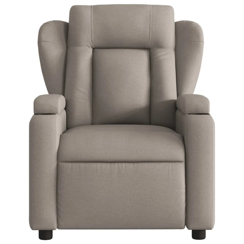 Fauteuil relax TV fonction d'inclinaison électrique très confortable en tissu taupe DEC028571