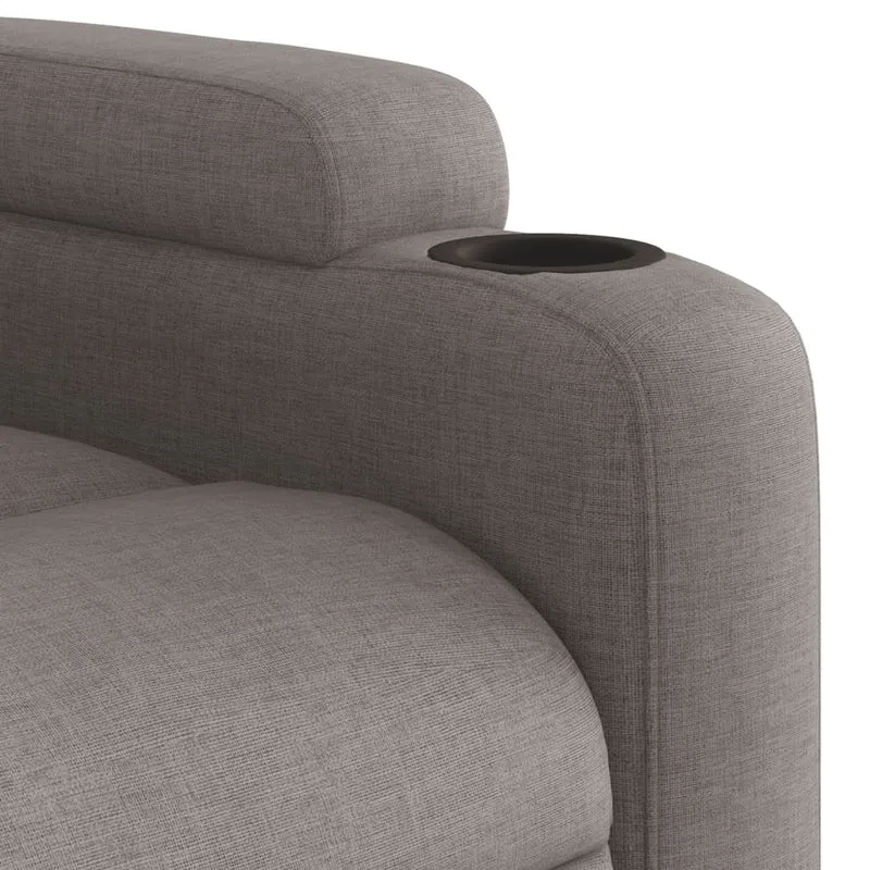 Fauteuil relax TV fonction d'inclinaison électrique très confortable en tissu taupe DEC028570