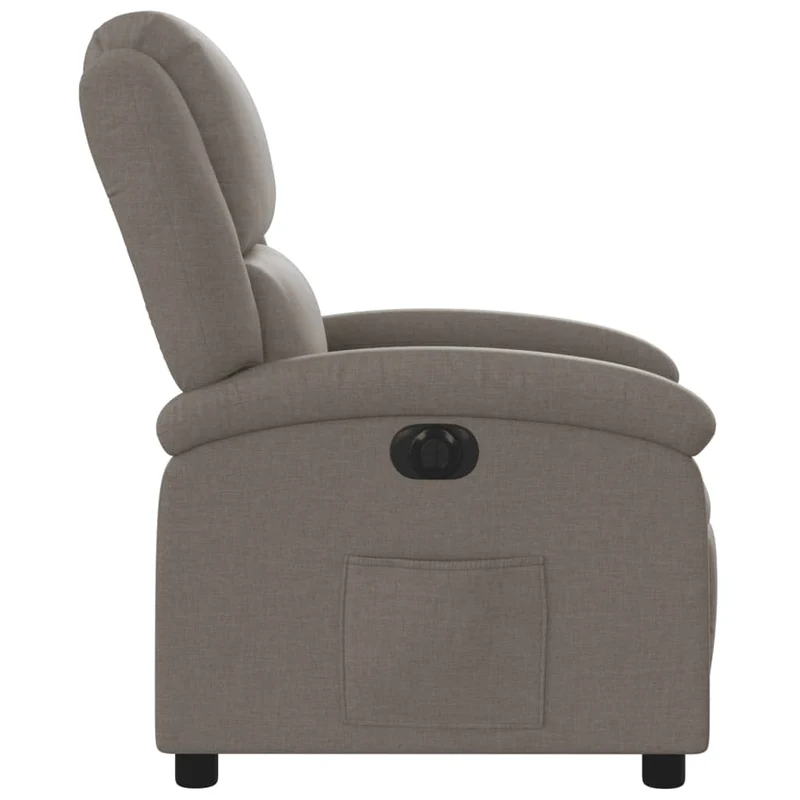 Fauteuil relax TV fonction d'inclinaison électrique très confortable en tissu taupe DEC028564
