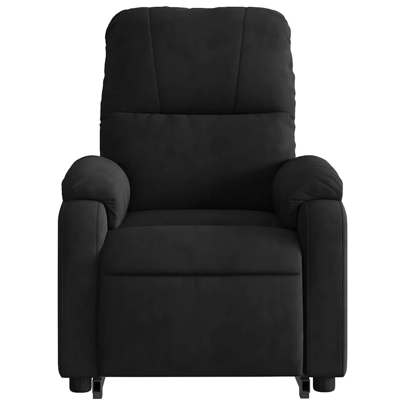 Fauteuil relax TV fonction de levage électrique très confortable en tissu microfibre noir DEC028512