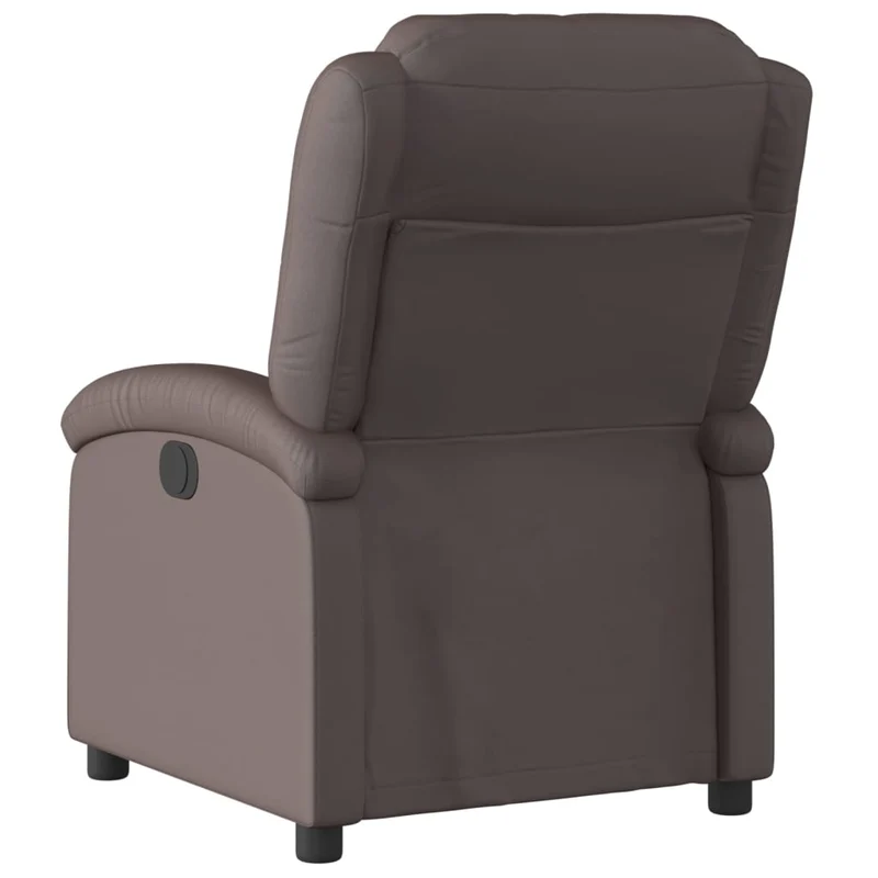 Fauteuil relax TV fonction d'inclinaison électrique très confortable en cuir véritable marron DEC028397