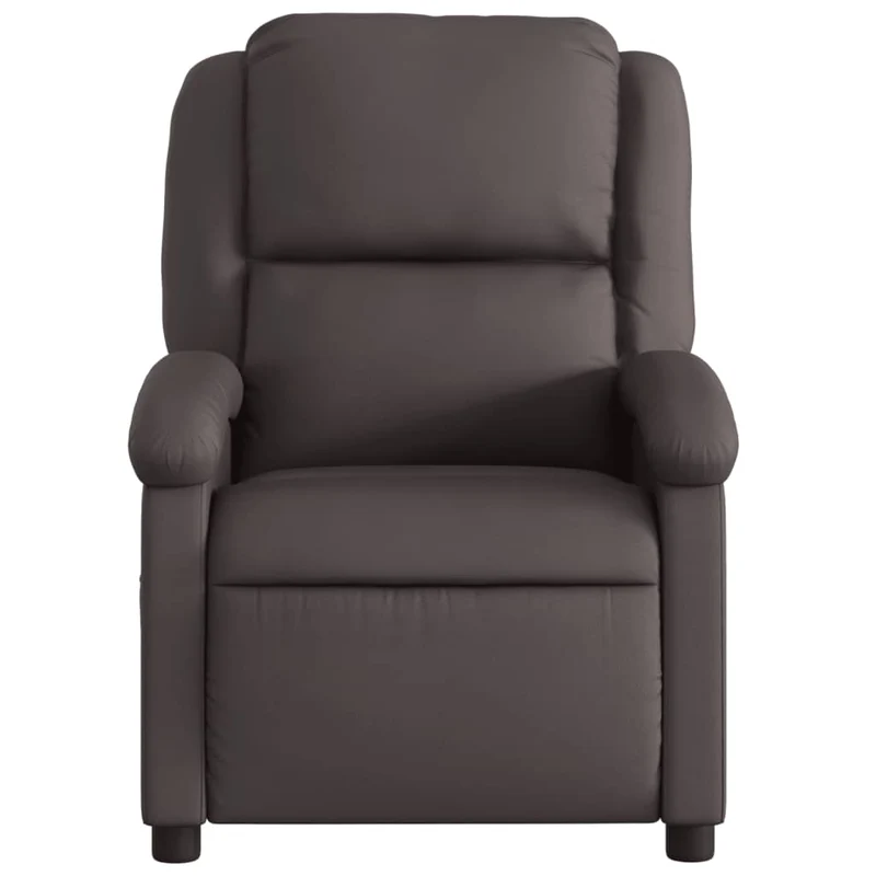 Fauteuil relax TV fonction d'inclinaison électrique très confortable en cuir véritable marron DEC028397