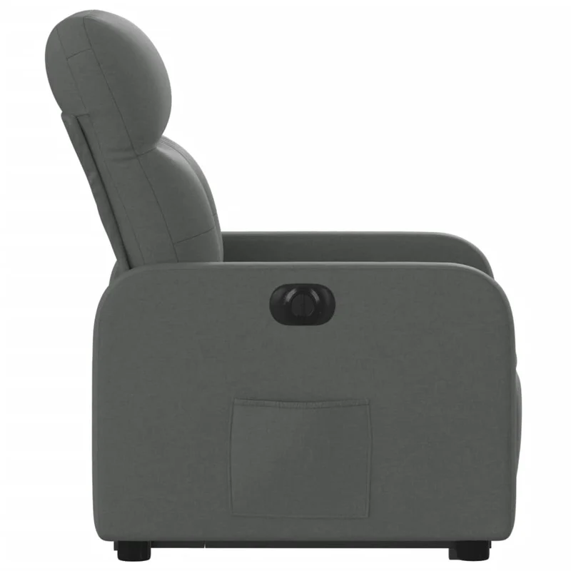 Fauteuil relax TV fonction de levage électrique très confortable en tissu gris foncé DEC028349