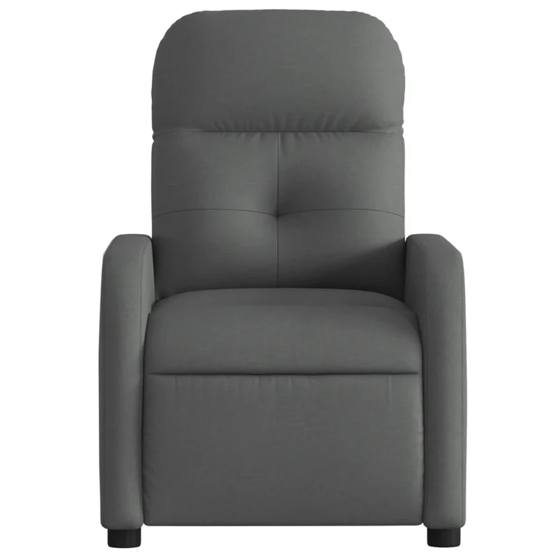 Fauteuil relax TV fonction d'inclinaison électrique très confortable en tissu gris foncé DEC028348