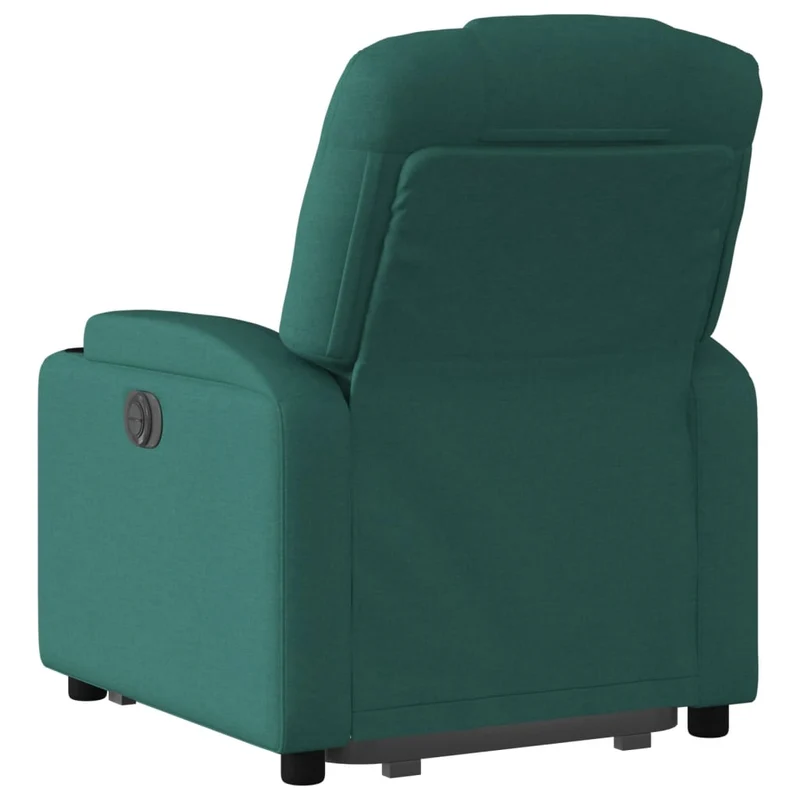 Fauteuil relax TV rembourrage confortable fonction de levage électrique en tissu vert foncé DEC028222