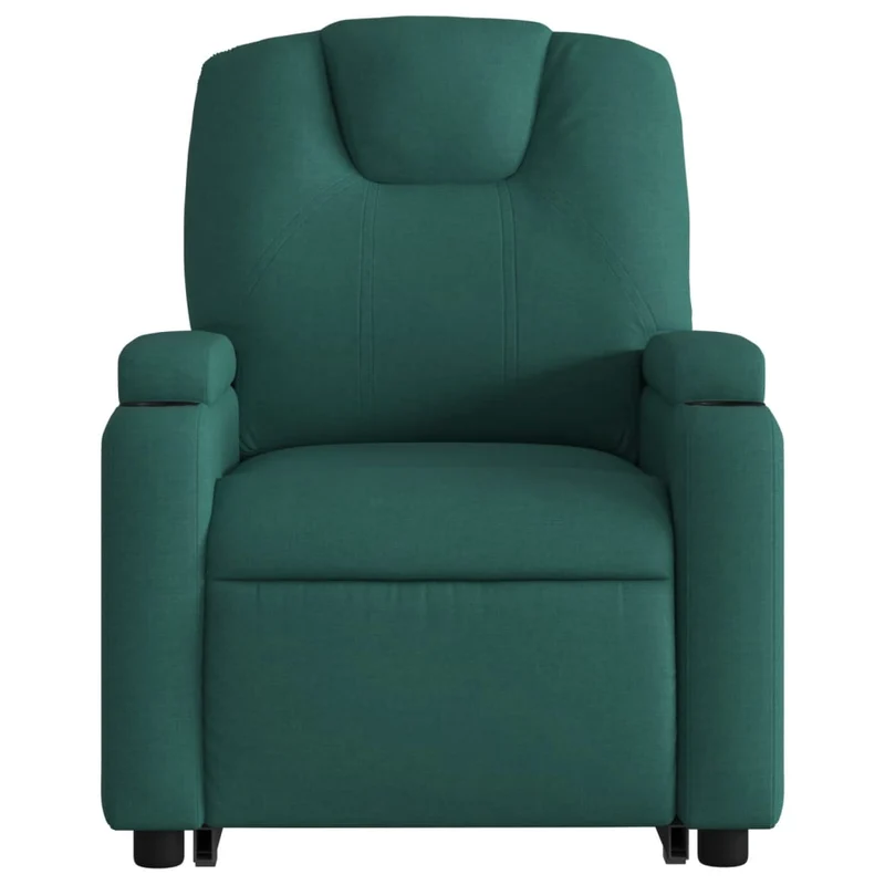 Fauteuil relax TV rembourrage confortable fonction de levage électrique en tissu vert foncé DEC028222