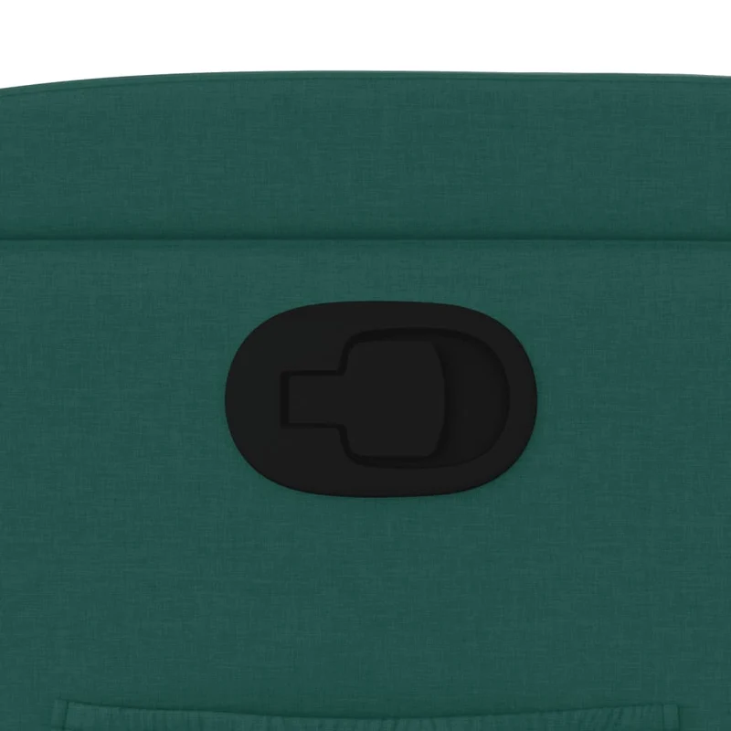 Fauteuil relax TV rembourrage confortable fonction d'inclinaison manuelle en tissu vert foncé DEC028219