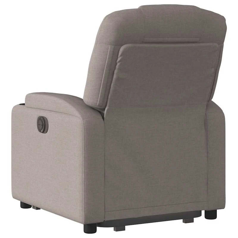 Fauteuil relax TV rembourrage confortable fonction de levage électrique en tissu taupe DEC028194