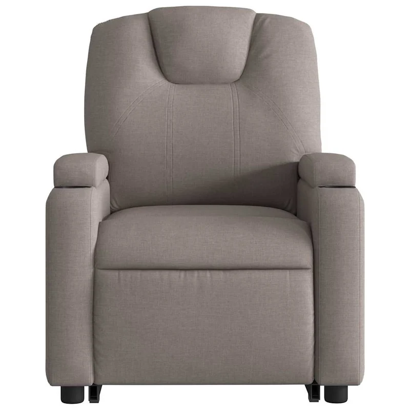Fauteuil relax TV rembourrage confortable fonction de levage électrique en tissu taupe DEC028194