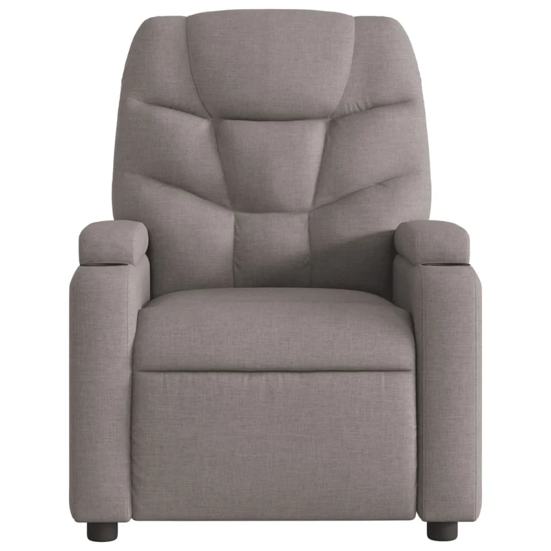 Fauteuil relax TV rembourrage confortable fonction d'inclinaison manuelle en tissu taupe DEC028187