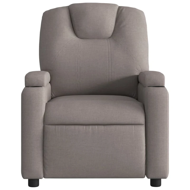 Fauteuil relax TV rembourrage confortable fonction d'inclinaison manuelle en tissu taupe DEC028186