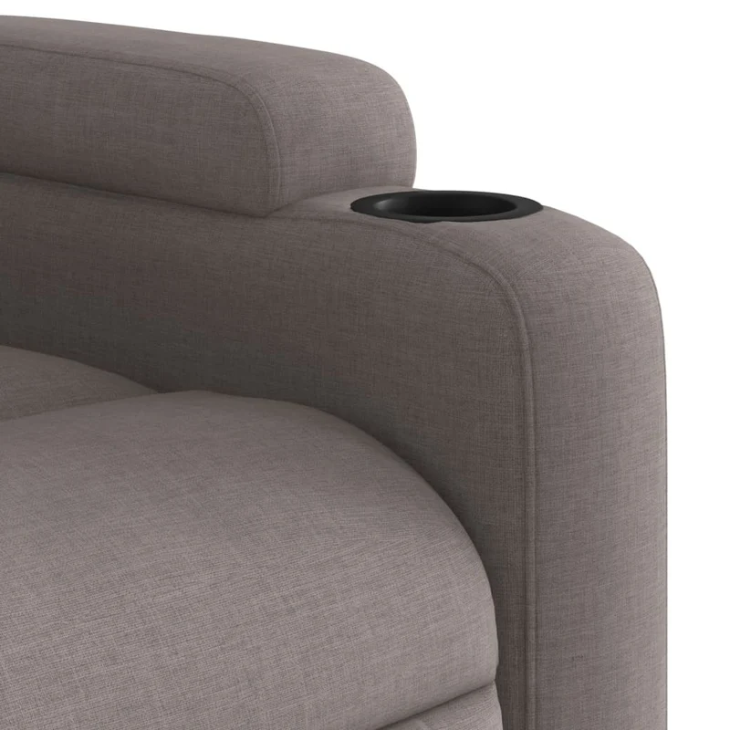 Fauteuil relax TV rembourrage confortable fonction d'inclinaison manuelle en tissu taupe DEC028186