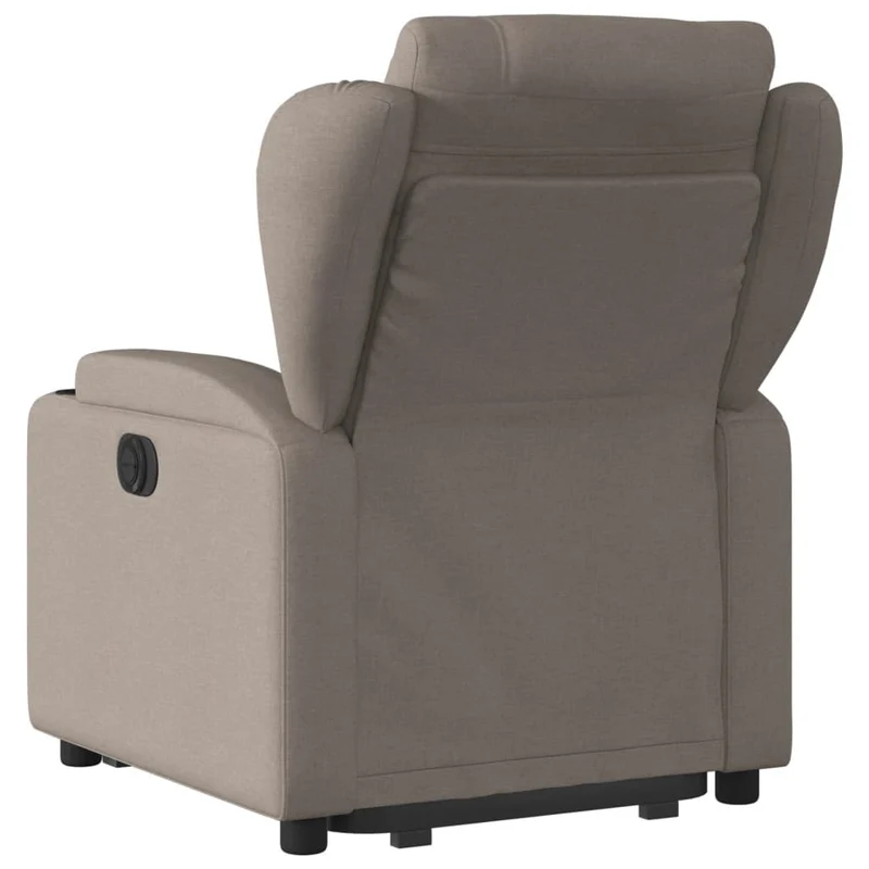 Fauteuil relax TV rembourrage confortable fonction de levage électrique en tissu taupe DEC028185