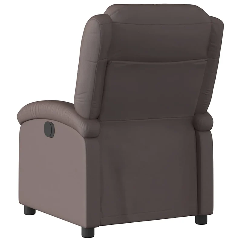 Fauteuil relax TV rembourrage confortable fonction d'inclinaison manuelle en cuir véritable marron DEC027991