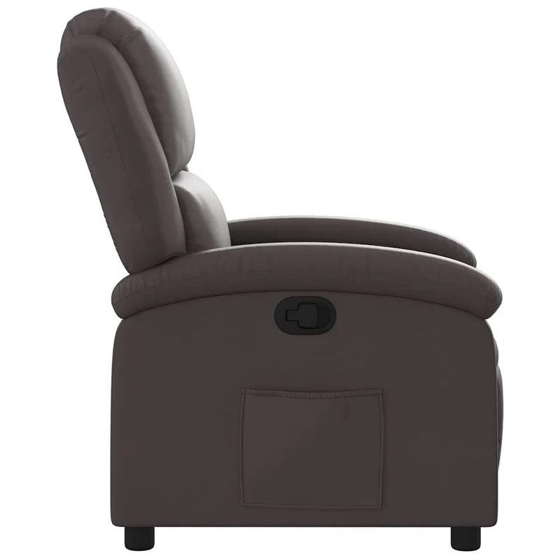 Fauteuil relax TV rembourrage confortable fonction d'inclinaison manuelle en cuir véritable marron DEC027991