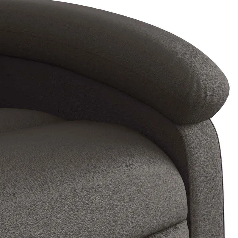 Fauteuil relax TV rembourrage confortable fonction d'inclinaison manuelle en cuir véritable marron DEC027991
