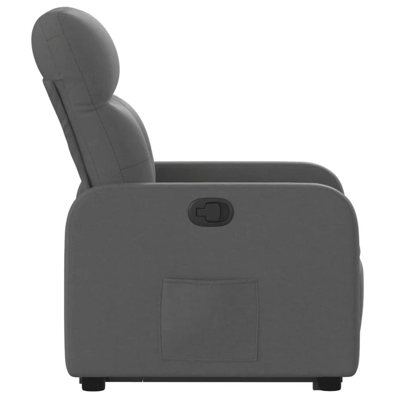 Fauteuil relax TV rembourrage confortable fonction de levage électrique en tissu gris foncé DEC027960