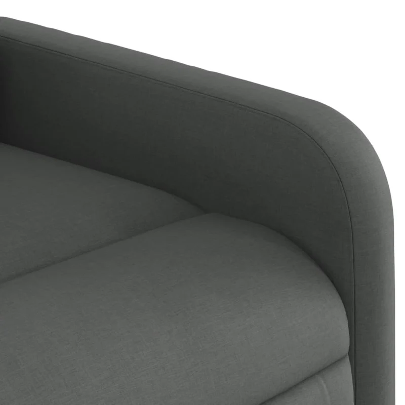 Fauteuil relax TV rembourrage confortable fonction de levage électrique en tissu gris foncé DEC027960