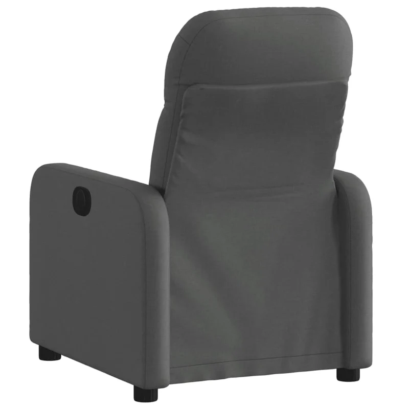 Fauteuil relax TV rembourrage confortable fonction d'inclinaison manuelle en tissu gris foncé DEC027945