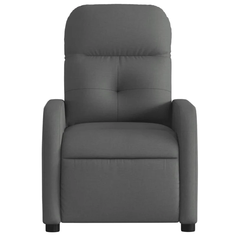 Fauteuil relax TV rembourrage confortable fonction d'inclinaison manuelle en tissu gris foncé DEC027945