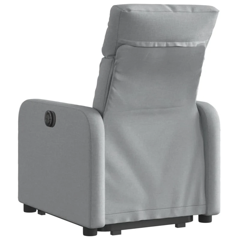 Fauteuil relax TV rembourrage confortable fonction de levage électrique en tissu gris clair DEC027911