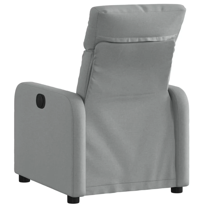 Fauteuil relax TV rembourrage confortable fonction d'inclinaison manuelle en tissu gris clair DEC027890